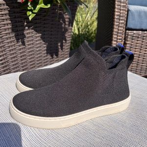 Rothy's Black Chelsea with blue stripe on back, exceptional condition